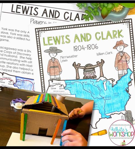 "Pioneer Activities For Elementary Students: 6 Engaging Activities for Teaching Pioneers and Westward Expansion" Westward Expansion Activities 2nd Grade, Westward Expansion Activities, Activities 2nd Grade, Pioneer Activities, Activities For Elementary Students, Easy Chapter Books, Pioneer Families, William Clark, Social Studies Curriculum