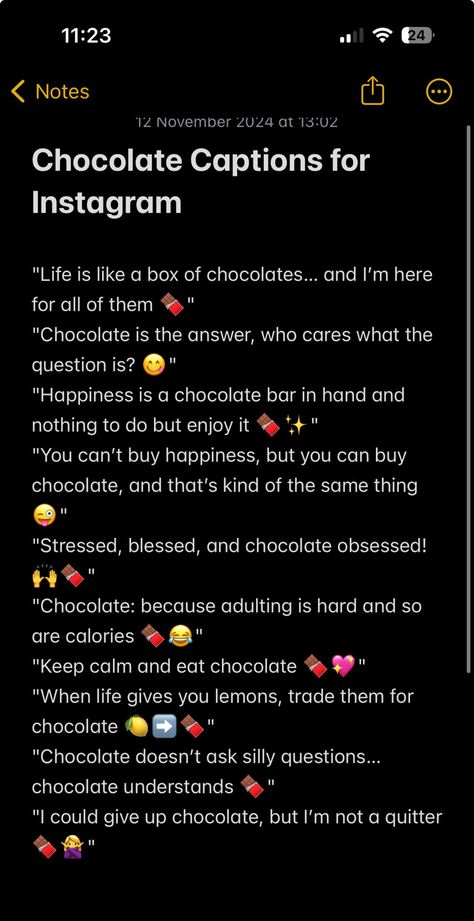 Chocolate Quotes for Instagram Captions - Nourish Your Glow Craving Captions Instagram, Caption For Chocolate, Chocolate Captions For Instagram, Chocolate Captions, Chocolate Puns, Quotes For Instagram Captions, Coffee Puns, Chocolate Quotes, Chocolate Humor