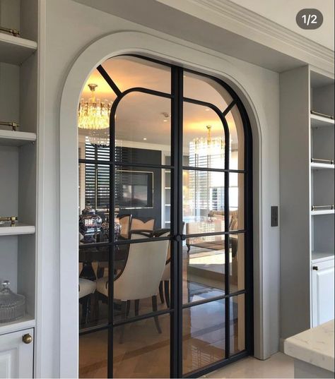 Arched Sliding Door, Terrace Pergola Design, Home Partition, Slider Doors, Open Terrace, Loft Door, Slider Door, Big Doors, Living Rooms Design