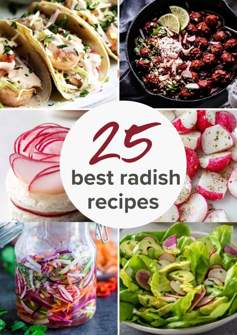 Daikon Radish Recipes, Daikon Recipes, Radish Slaw, Daikon Recipe, Garden Vegetable Recipes, Recipes For Salads, Daikon Radish, Roasted Radishes, Radish Recipes