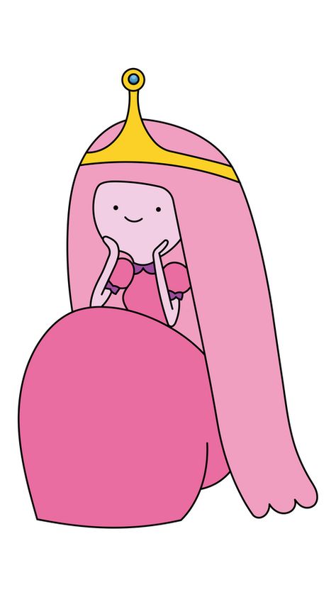 Princess Bubblegum Candy Kingdom, Barbie Cartoon Characters, Princess Bubblegum Sticker, Princess Bubblegum Painting, Princess Bubblegum Drawing, Pink Characters Cartoon, Cute Candy Drawing, Princess Bubblegum Pfp, Adventure Time Bubblegum