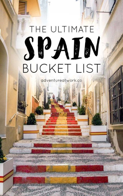 The Ultimate Spain Bucketlist Barcelona Spain Vacation, Things To Do In Spain, Beautiful Places In Spain, Spain Bucket List, Barcelona Spain Travel, Spain Itinerary, Madrid Travel, Places In Spain, Spain Travel Guide