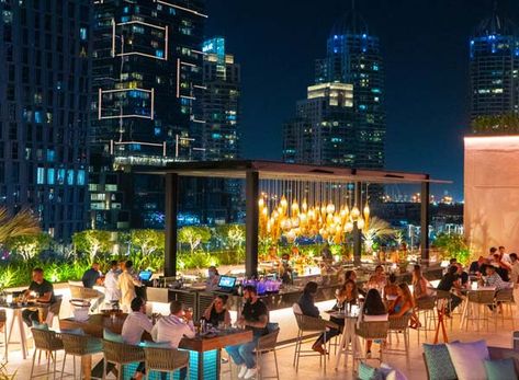 Siddharta Lounge - Rooftop bar in Dubai | The Rooftop Guide Rooftop Pub Design, Sky Bar Rooftops, Rooftop Bar Design, Mike Drop, Rooftop Ideas, Rooftop Bars Los Angeles, Outdoor Restaurants, Bali Restaurant, Restaurant Designs