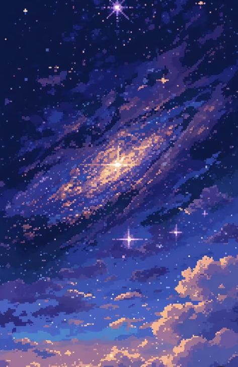 Outertale Wallpaper, Starset Wallpaper, Pixel Landscape, Birds In Snow, Wallpaper Pixel, Pixel Art Wallpaper, Beautiful Galaxy, Pixel Art Landscape, Snow Images