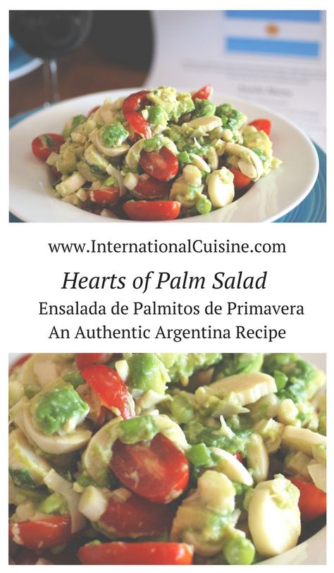 Argentine Recipes, Hearts Of Palm Salad, Argentina Food, Argentinian Food, American Foods, Hearts Of Palm, Pentecost, Brazilian Food, Salad Dressings