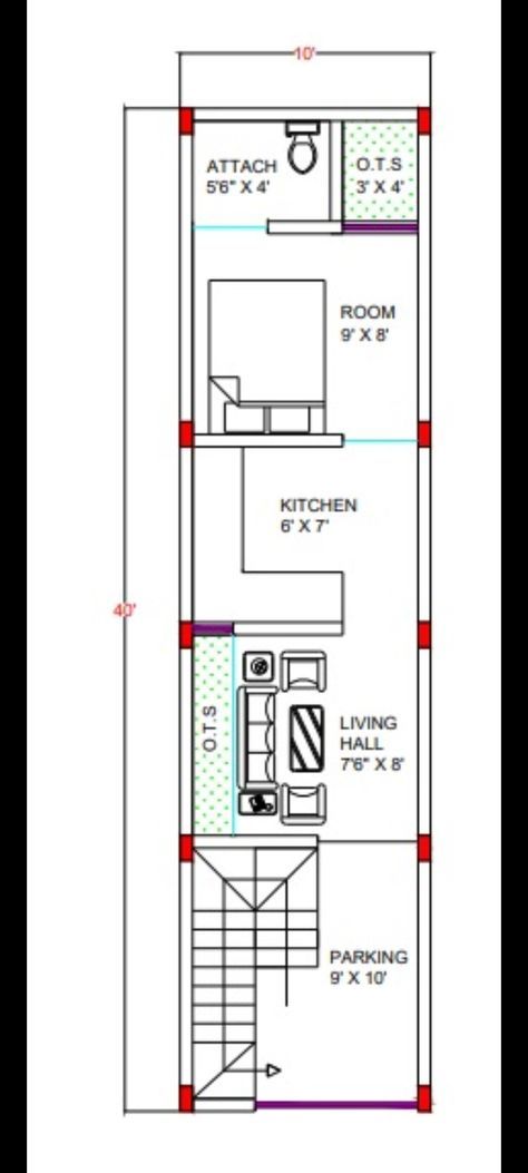 ✅️✅️✅️DOWNLOAD PLAN WITH COLUMN MARKING [PDF FORMAT]➡️➡️➡️ CLICK READ IT TO DOWNLOAD #10x40houseplan #10by40feethousedesign #10*40gharkanaksha #10x40makankadesign #infintyraystudioplans 10×40 House Plan, 10x40 Tiny House Plans, Casita Ideas, 30x40 House Plans, Indian House Plans, Indian House, Little House Plans, House Balcony, Bathroom Design Layout