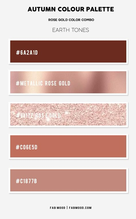 metallic rose gold color, rose gold color combination, rose gold color combo, color that compliment rose gold Rose Gold Color Palette, Rose Gold And Gold, Gold Color Combination, Rose Gold Wallpaper, Gold Color Palettes, Gold Palette, Color Schemes Colour Palettes, Gold Color Scheme, Earth Tone Colors