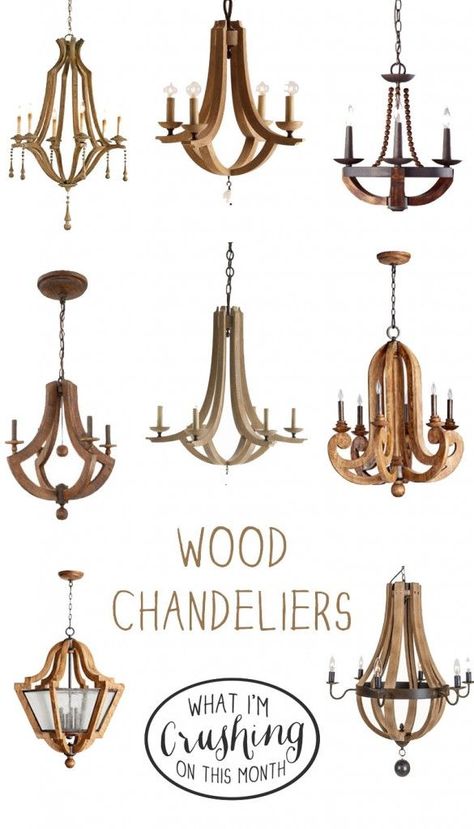 Favorite wood chandeliers Wood Chandeliers, Gaines Farmhouse, Austin House, Luminaire Original, Farmhouse Chandeliers, Wooden Chandelier, Farmhouse Chandelier, Wood Chandelier, Bohemian Crystal