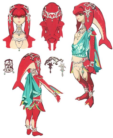 Mipha Concept from The Legend of Zelda: Breath of the Wild Breath Of The Wild Mipha, Zelda Breath Of The Wild, Link Zelda, Zelda Art, Legend Of Zelda Breath, Zelda Breath, Game Concept Art, Twilight Princess, Concept Art Drawing