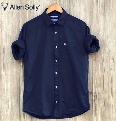 Allen solly shirt navy blue Tom Scott, Allen Solly, Stylish Shirts Men, Men Fashion Casual Outfits, India Fashion, Slim Fit Shirt, Mens Shirt, Full Sleeves, Blue Shirt