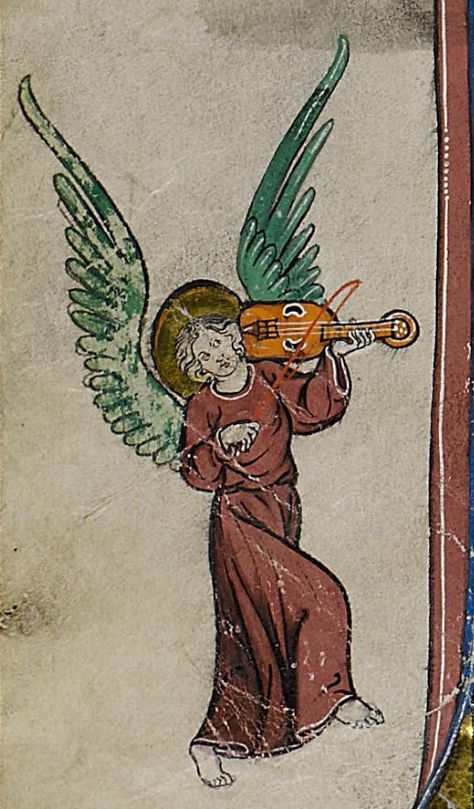 Medieval Angel Art, Medieval Angel, Medieval Illumination, Medieval Music, Victorian Illustration, Medieval Drawings, Medieval Artwork, Medieval Books, Medieval Tapestry