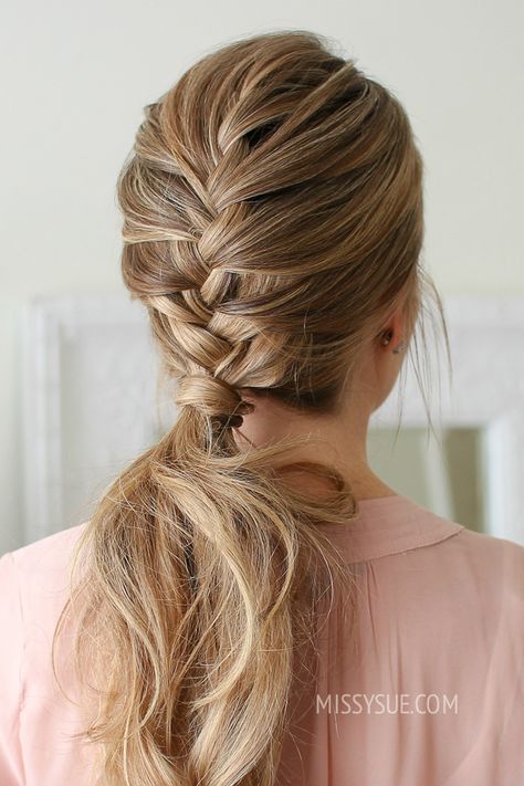 French Braid Ponytail | MISSY SUE Ponytails Hairstyles, Missy Sue, French Braid Ponytail, Braid Ponytail, Asymmetrical Hairstyles, French Braid Hairstyles, Disney Collage, Shoulder Hair, A Ponytail