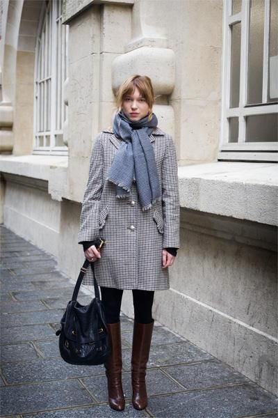 lea-seydoux2 Lea Seydoux Style, Style Parisienne, Lea Seydoux, Fashion Friday, 가을 패션, Parisian Style, French Style, Long Coat, Outfit Idea