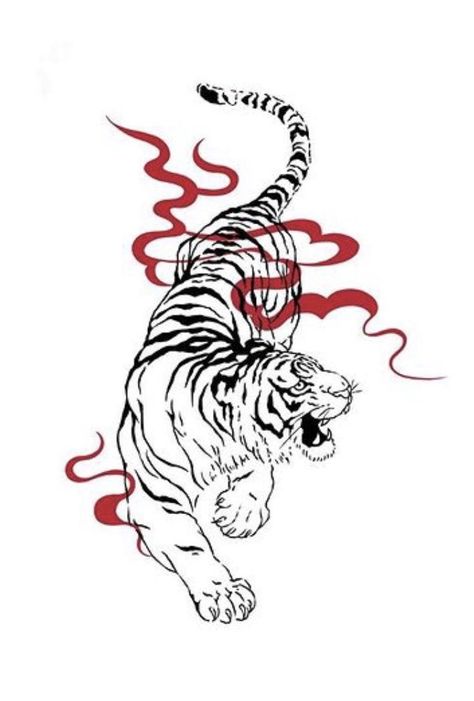 Tattoos Tiger, Japanese Tiger Tattoo, Tattoo Tiger, Traditional Style Tattoo, Tiger Tattoo Design, Asian Tattoos, Spine Tattoos, Tiger Tattoo, Black Ink Tattoos