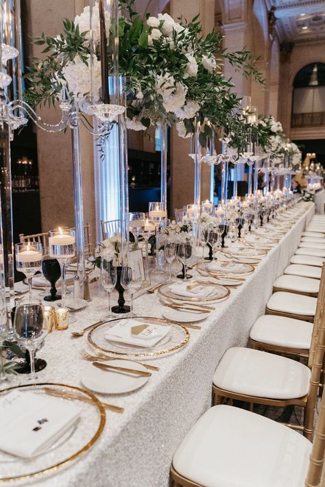 One King West Wedding Toronto, One King West Wedding, Dinning Table Set, Wedding Toronto, Fashion Bride, Wedding Decor Ideas, Bride And Groom Portraits, West Wedding, Table Set Up