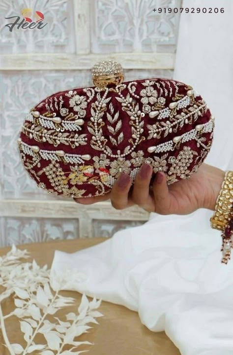 Bridal Purse Indian, Indian Purse, Indian Clutch, Indian Bags, Fancy Clutch Purse, Clutch Purse Wedding, Bride Purse, Bridal Bags, Bridal Clutch Purse