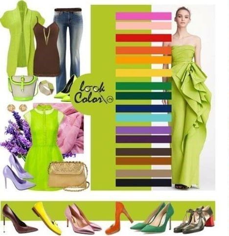 Color Wheel Fashion, Lime Green Outfits, Green Skirt Outfits, Epic Clothing, Vintage Street Fashion, Green Color Combinations, Lime Punch, Colour Combinations Fashion, Verde Lima