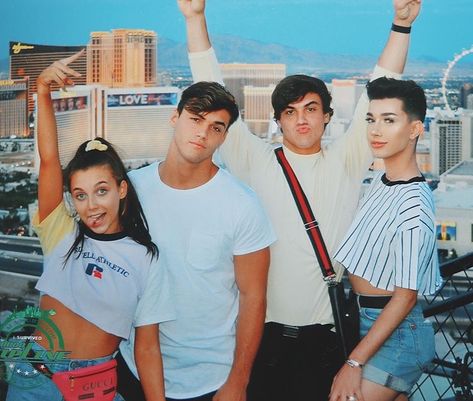 Dolan Twins, Emma Chamberlain, and James Charles Dollan Twins, Ethan And Grayson Dolan, Ethan Dolan, Grayson Dolan, Emma Chamberlain, Dolan Twins, James Charles, Bff Pictures, Friend Goals