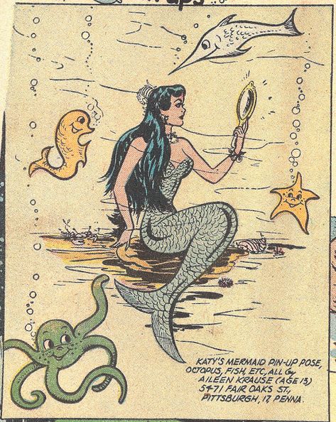 Pin Up Mermaid, Florida Images, Guitar Illustration, Katy Keene, Collage Images, Mermaid Illustration, Mermaid Cove, Vintage Tiki, Mermaid Pictures