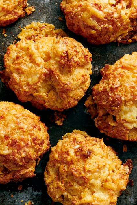 Fluffy Cheddar Biscuits Recipe - NYT Cooking Ny Times Biscuit Recipe, Fluffy Cheddar Biscuits, Garlic Biscuits, Lobster Biscuits, Cheesy Biscuits, Chicken Marbella, Weeknight Chicken, Mushroom Lasagna, Feta Recipe