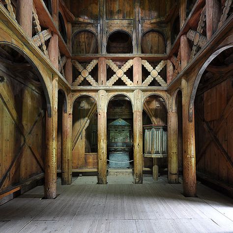 Borgund Stavechurch (1180–1250) — Lærdal, Norway | 11 Unusual Churches You Have To See Before You Go To Heaven Turf House, Stave Church, Nordic Architecture, Viking House, Scandinavian Architecture, Wooden Buildings, Church Interior, Lost Art, Special Places