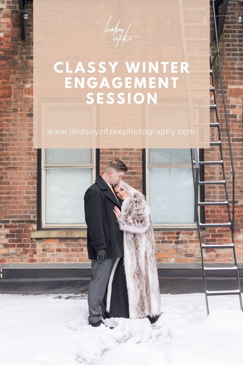 Head to the blog for photos of this classy urban inspired engagement session in downtown Cincinnati. This couple braved a snowstorm for these photos and I love how they turned out! With the accents of red, black & that gorgeous faux fur coat, I'm simply obsessed. | Lindsey Zitzke Photography- Ohio Wedding Photographer Downtown Cincinnati, Photo Boards, Winter Engagement, Ohio Wedding, Engagement Photo Inspiration, Photographer Branding, Engagement Photography, Cincinnati, Photo Inspiration