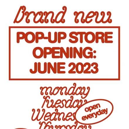 Pop-up store opening poster Pop Up Poster Design, New Store Opening Poster, Store Opening Poster, New Store Opening, Brandon Grotesque, Store Flyers, Software Apps, Store Opening, Typographic Design