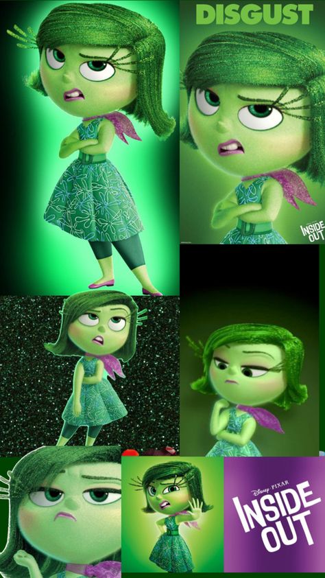 Discuss from inside out to inside out one wallpaper Discussed Inside Out, Disgust Inside Out Wallpaper, Inside Out Wallpaper, Inside Out Disgust, Disgusted Inside Out, One Wallpaper, Dark Grunge Aesthetic, Movie Inside Out, Inside Out Characters