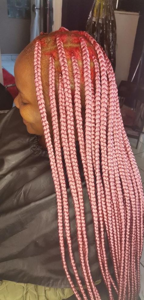 Light Pink Braids, Lemon Braids, Cute Braid Styles, Pink Braids, Knotless Box Braids, Kitty Clothes, Hello Kitty Clothes, Bday Cake, Braids For Black Hair