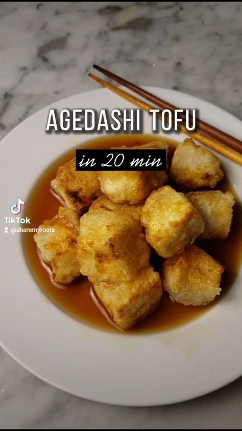 sharemyroots on Instagram: Bonus Japanese🇯🇵 cooking series. AGEDASHI TOFU. RECIPE below⬇ Agedashi refers to dishes that are lightly deep fried (Age) and dipped in a… Agedashi Tofu Recipe, Karaage Chicken, Agedashi Tofu, Silken Tofu Recipes, Tofu Wraps, Dashi Stock, Miso Paste, Tofu Recipe, Silken Tofu