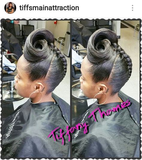 Black Women Updo Hairstyles, French Rolls, Curly Updos, Easy Braid Styles, Classy Updo, Black Hair Updo Hairstyles, French Roll, Braided Pony, Short Spiked Hair