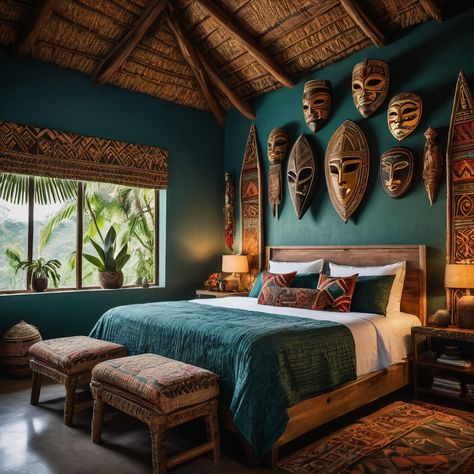 African Bedroom, Art House, Bedroom Themes, Hotels Room, Future House, Madagascar, Bedroom Interior, Bedroom Design, Home Art