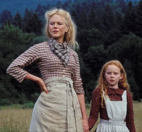 Kristen Nicole La Prade with Nicole Kidman Cold Mountain Cold Mountain Aesthetic, Cold Mountain Movie, Kristen Nicole, Cold Mountain, Into The West, Old Fashion Dresses, Peregrine, Film Tv, Cow Boy