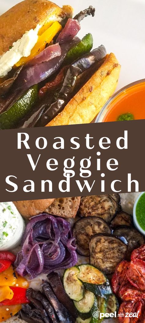 A sandwich filled with roasted vegetables and vegan basil pesto, topped with roasted garlic cream cheese, that is the ultimate choice. Grilled Vegetable Sandwiches, Grilled Vegetable Pesto Sandwich, Grilled Vegetables Sandwich, Roasted Vegetable Sandwich Recipes, Roasted Veg Sandwich, Roasted Veggies Sandwich, Grilled Veggies Sandwich, Roasted Veggie Panini, Roasted Vegetables Sandwich