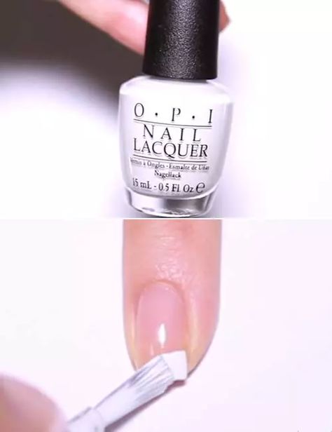 Do Your Tips Easy French Manicure, French Manicure At Home, Manicure Steps, Manicure Tutorials, Nail Hacks, Gel French Manicure, Nail Polish Hacks, Nail Problems, French Manicure Nails