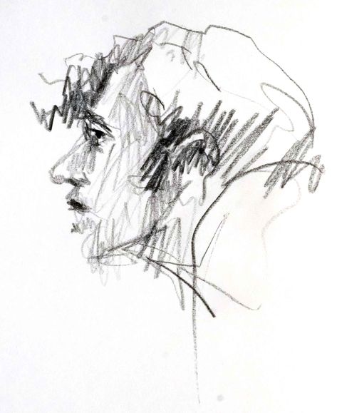 Ink Face Drawing, Drawing The Face, Quick Drawings, Abstract Sketches, Charcoal Sketch, Charcoal Art, Face Sketch, Figure Sketching, Portrait Sketches