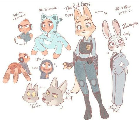 Diane Foxington, The Bad Guys, Disney Zootopia, Monster Characters, A Hat In Time, Character Sketches, Bad Guys, Cartoon Crossovers, Zootopia