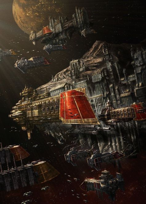 Battlefleet Gothic, Sci Fi Ships, Warhammer 40k Art, Game Workshop, Space Ships, Warhammer Art, Warhammer 40k Artwork, Science Fiction Art, Warhammer Fantasy