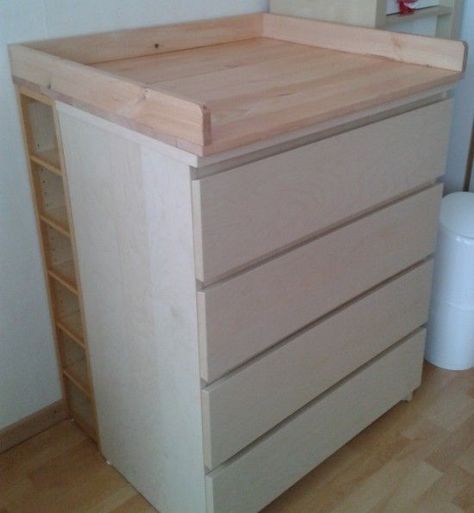 - IKEA Wickelkommode Ikea Baby, Ikea Nursery, Hack Ikea, Shabby Chic Nursery, Baby Changing Table, Baby Changing Tables, Ikea Malm, Ikea Hackers, Nursery Storage