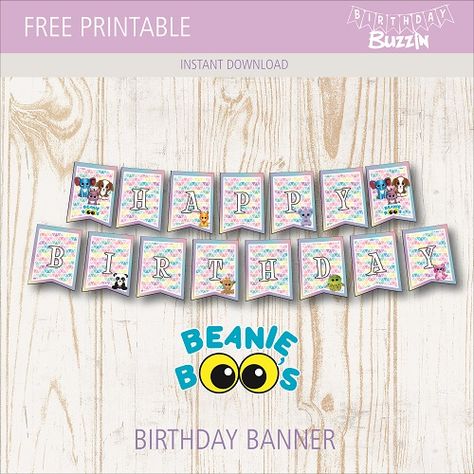 In total the banner template is 15 pieces, with each piece taking up one sheet of paper. The design inspired by the adorable plush toys by TY is colorful and vribrant. As mentioned above the banner template has all the letters to spell out the words “HAPPY BIRTHDAY” and features adorable Beanie Boo characters as … Beanie Boo Birthday Party, Boo Birthday Party, Beanie Boo Party, Beanie Boo Birthdays, Boo Party, Pet Adoption Party, Boo Board, Birthday Party Ideas For Kids, Sleepover Birthday