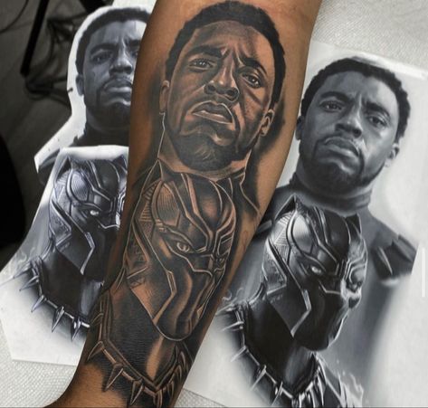 Black Panther Sleeve Tattoo, Killmonger Tattoo, Black Pantera Tattoos, Black Panther Chest Tattoo, Marvel Tattoos Black Panther, Black Panther Tattoo Marvel, Marvel Tattoo Sleeve, Black Panther Tattoo, Panther Tattoo