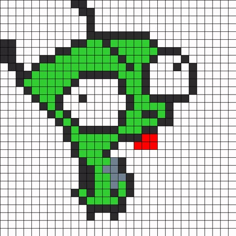 Gir Perler Charm Perler Bead Pattern | Bead Sprites | Characters Fuse Bead Patterns Perler Beads Ideas, Perler Designs, Tapestry Ideas, Perler Projects, Kandi Cuffs, Melty Bead Patterns, Easy Perler Beads Ideas, Easy Pixel Art, Pixel Art Templates