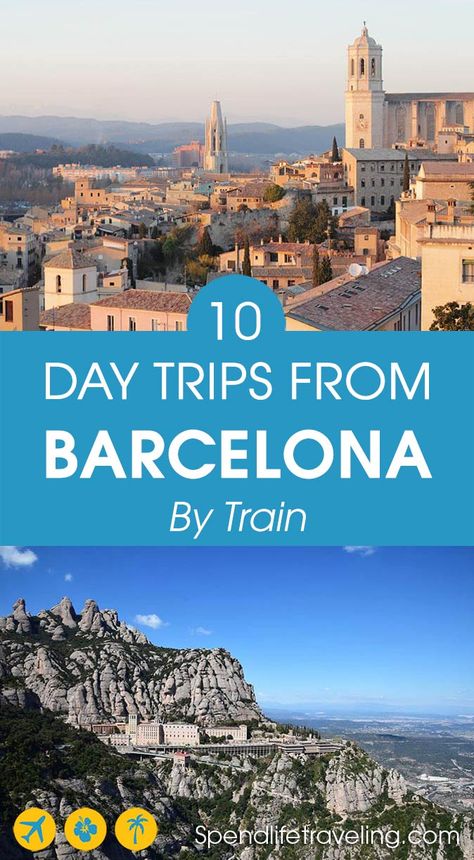 Day Trips From Barcelona, Barcelona Day Trips, Trips From Barcelona, Barcelona Itinerary, 1 Day Trip, Train Trips, Vacation 2023, Spain Itinerary, Spain Vacation