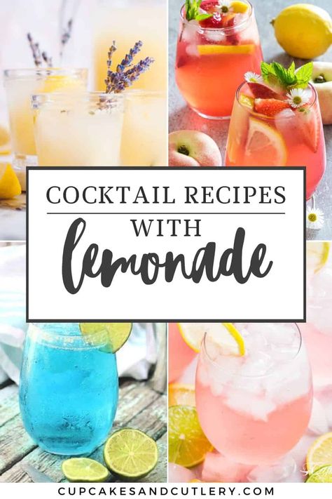 Spiked Lemonade Recipe For A Crowd, Spiked Blueberry Lemonade, Mixed Drinks With Lemonade, Cocktails That Dont Taste Like Alcohol, Lemonade And Vodka Drinks, Alcoholic Drinks With Lemonade, Spring Alcoholic Drinks Easy, Lemonade Drinks With Alcohol, Simply Lemonade Alcohol Drinks