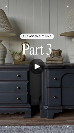 Nightstands Assembly Line Part 3: The Black Makeovers! | Flipped by Abby | Flipped by Abby · Original audio Nightstand Flip, Redoing Furniture, Leftover Paint, Assembly Line, Painting Furniture Diy, Furniture Finishes, Spray Pattern, Redo Furniture, Spray Paint