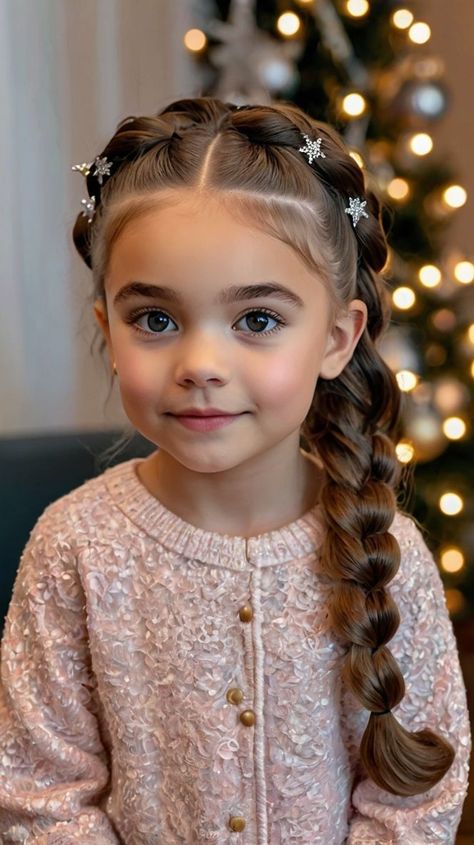 Girls Princess Hair, Hair For Kids Girls Easy, Kids Party Hairstyles, Hairstyle For Toddler Girl, Hairstyle For Kids Girl, Toddler Princess Hair, Princess Hairstyles For Kids, Easy Picture Day Hairstyles, Valentines Hairstyles For Kids