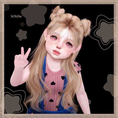 KIKIW Toddler Hair Sims 4, Sims 4 Children, Tumblr Sims 4, Answering Questions, Sims 4 Toddler, Sims 4 Collections, Sims Hair, Children's Day, Sims 4 Cas