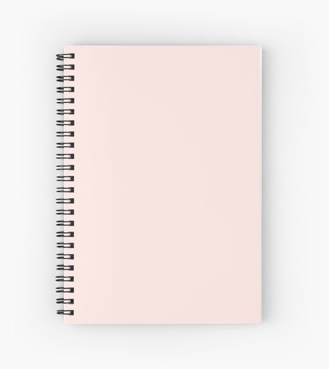 "Pale Pink Blush 1 Complement Solid Design" Spiral Notebook by kierkegaard | Redbubble Ghost Bird, Desk Accesories, Bookbinding Tutorial, Pink Notebook, Cute Notebooks, Cute School Supplies, Handmade Journals, Back To School Supplies, Spiral Notebooks