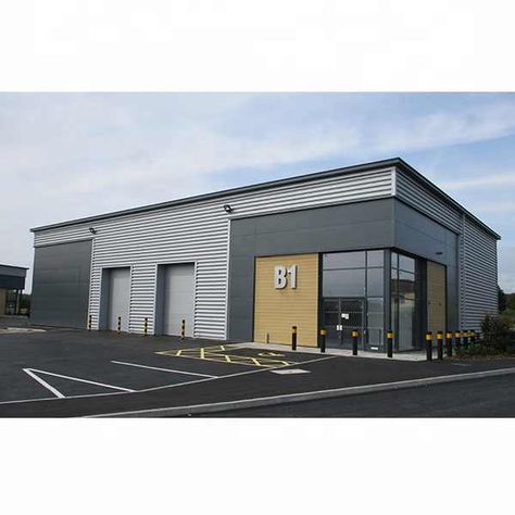 Modern Warehouse Design Exterior, Modern Factory Architecture, Modern Warehouse Design, Warehouse Design Exterior, Industrial Building Design, Warehouse Facade, Warehouse Architecture, Truck Garage, Pre Engineered Metal Buildings