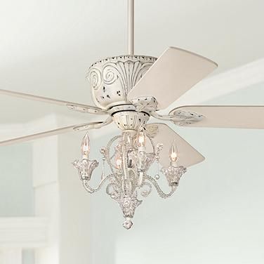 Chic Ceiling Fan, Ceiling Fan Size, Traditional Ceiling Fans, Ceiling Fan Bedroom, Led Crystal Chandelier, Chandelier Fan, White Ceiling Fan, Bedroom Ceiling, Beaded Chandelier